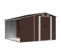 Cobertizo De Jardín Acero Galvanizado Marrón 277x279x179 Cm Vidaxl