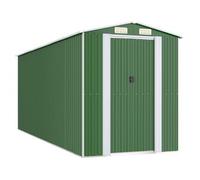 Cobertizo De Jardín Acero Galvanizado Verde 192x523x223 Cm Vidaxl