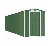 Cobertizo De Jardín Acero Galvanizado Verde 192x772x223 Cm Vidaxl
