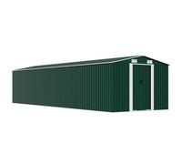 Cobertizo De Jardín Acero Galvanizado Verde 257x779x181 Cm Vidaxl