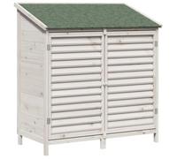 Cobertizo De Jardín Con Techo Blanco 106 X 56 X 113,5 Cm Vidaxl