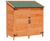 Cobertizo De Jardín Con Techo Marrón 106,5 X 56 X 113,5 Cm Vidaxl