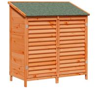 vidaXL. Cobertizo de jardín, color marrón, 106 x 56 x 113,5 cm, fabricado en madera maciza de abeto
