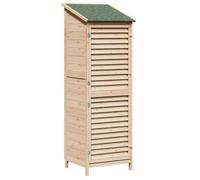 vidaXL. Cobertizo de jardín, color natural, 59 x 56 x 176 cm, madera maciza de abeto