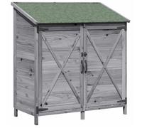 Cobertizo De Jardín Gris 106 X 56 X 113,5 Cm Vidaxl