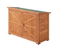 Cobertizo de jardín para herramientas leña kerteminde abeto 88 x 128 x 50 cm - natural [en.casa]