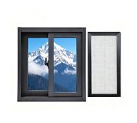 Cobertizo deslizante de aluminio de 24 x 16 pulgadas, color negro, repuesto para sótanos y baños, cubierta de pozo de ventana de pollo