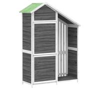 Cobertizo Herramientas Jardín Madera Pino Gris 120x53,5x170 Cm Vidaxl