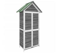 Cobertizo Herramientas Jardín Madera Pino Gris 89x52,5x175 Cm Vidaxl