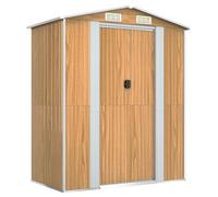 Cobertizo Jardín Acero Galvanizado Marrón Claro 192x108x223 Cm Vidaxl