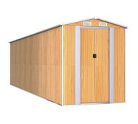 Cobertizo Jardín Acero Galvanizado Marrón Claro 192x689x223 Cm Vidaxl