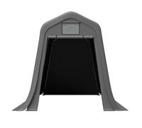 Cobertizo para herramientas con techo a dos aguas, puerta enrollable, 213x366x225 cm, Gris oscuro Aosom España