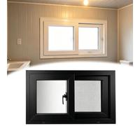 Cobertizo templado con fibras, repuesto de aluminio de vinilo negro para sótano y casas exteriores (46 x 17 pulgadas)
