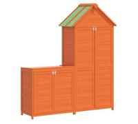 Cobertizos Para Herramientas Jardín 2 Pzas Madera Pino Marrón Vidaxl