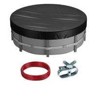 Cobertor para Piscina - Protector Circular Impermeable a Prueba | protectora para todas las estaciones con cordón, protector solar duradero para piscinas de verano e invierno, jardín