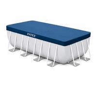 Cobertor para Piscina Rectangular Intex Prism Frame 200x400 cm - Lona Exterior Resistente con Orificios de Drenaje y Cordón de Agarre para Protección contra Hojas, Suciedad e Insectos - Ideal para Pis