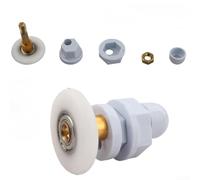 Cobre ducha puerta rodillo ruedas 19mm 23mm 25mm 27mm 29mm Nylon deslizante vidrio (E)