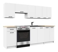 Cocina modular 240 cm oliwia blanco 240 cm 11 puertas 1 cajón 240x46x203 cm