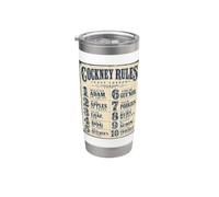 Cockney Rules Londres Rhyming Slang Vaso térmico de acero inoxidable de doble pared