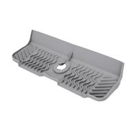 Cocoarm Alfombrilla de Silicona para Grifo, Duradera, Antideslizante, Protector para Fregadero de Cocina, Bandeja de Drenaje para Baño de 17,7 Pulgadas de Largo (GRAY)