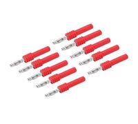 Cocoarm Conector de Clavija Tipo Banana Adaptador de Conector Tipo Banana de Latón PA 4 Mm Macho a 2 Mm Hembra 30 V 10 Piezas para Pruebas de Multímetro Equipos Industriales Electrónica Automotriz