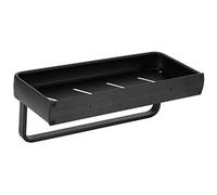 Cocoarm Estante de Baño Espacio Estante de Pared de Aluminio de Almacenamiento Hueco de 30 Cm Montado en la Pared con Protector Elevado Esquinas Redondeadas Acabado Pintado para Ducha Baño Cocina