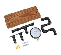 Cocoarm Estante de Pared de Hierro Forjado con Estante de Tubería Industrial de Madera Carbonizada, de Almacenamiento Montado en la Pared, Diseño Retro Que Ahorra Espacio para Baño, Sala de Estar,