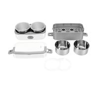 Cocoarm Fiambrera Eléctrica de Acero Inoxidable con Calefacción de Doble Capa, Recalentamiento de 15 Minutos, 149 F, Mantenimiento Cálido, 6 Horas, Calentador de Almuerzo Portátil para el Trabajo,