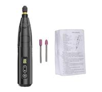 Cocoarm Herramienta Rotativa Inalámbrica, Amoladora Eléctrica con 6 Velocidades 18000 RPM, Mini Herramienta de Tallado Eléctrica Recargable de 3,7 V con 2 Cabezales de Molienda de Cerámica para