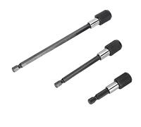 Cocoarm Juego de Adaptadores de Varilla de Extensión de 3 Piezas Portabrocas Magnético de Acero Al Cromo Vanadio Portabrocas de Liberación Rápida de Vástago Hexagonal de 1 4 Pulgadas para Taladro
