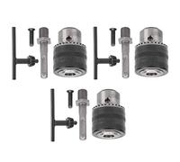 Cocoarm Juego de Portabrocas con Llave Portabrocas con Llave de Acero con Alto Contenido de Carbono de 1,5 a 13 Mm 1 2 Pulgadas 20UNF para Conversión de Martillo Eléctrico Apriete Manual con de para