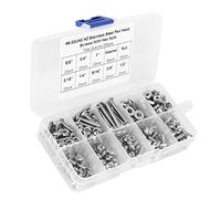 Cocoarm Juego de Tornillos de Cabeza Plana, Kit de Tornillos de Acero Inoxidable 304 Surtidos con Arandelas de Tuercas Hexagonales, de Máquina de Cabeza Plana Cruzada de Rosca Profunda, en Caja para