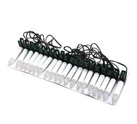 Cocoarm Luz LED de Cuerda con Velas, Sin Llama, 20 Clips, Blanco | Clips de montaje de ramas de árbol, iluminación de plástico blanco cálido, decoración de fiesta interior de guirnalda de