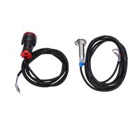 Cocoarm Medidor Digital de RPM Tacómetro Digital ABS LED Rojo de 4 Dígitos 30 a 9999 RPM con Interruptor de Proximidad NPN Hall Montaje de 22 Mm para Motores Ventiladores Ruedas Gabinetes de Control