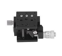 Cocoarm Mesa Deslizante de Rodillos Cruzados de Aleación de Aluminio de Etapa Lineal Z, Perilla de Micrómetro de Paralelismo de 100 μm, Etapa Deslizante Manual para Instrumentos ópticos, (40x40mm)