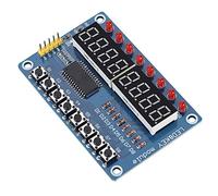 Cocoarm Pantalla de Tubo LED 8 Dígitos, Módulo TM1638 | Visualización Clara de 8 Bits, Interfaz SPI de 3 Hilos, Controlador de Cátodo Común