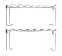 Cocoarm Parrilla para Patas de Pollo, Soporte para Baquetas de Acero Inoxidable, 35 X 14 X 11 Cm, Soporte Plegable para Asador, Ranuras Estables y Fáciles de Limpiar para Barbacoa, Parrilla, Horno,