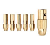Cocoarm Portabrocas para Amoladora Eléctrica en Miniatura, Latón, 4 Mordazas, Mini Portabrocas para Amoladora Eléctrica, de 0,5 a 3,0 Mm, Agarre Apretado a Mano para Mini Taladro, Pulido de