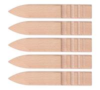 Cocoarm Pulidor de Cuero, Pulidor de Bordes de Cuero de Madera de Haya, Juego de 5 Piezas de Manual, Tamaño Compacto de 147 Mm, Diseño de Varilla Plana, Fácil Agarre, para Pulir Bordes de Cinturón