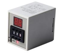 Cocoarm Relé Temporizador de Retardo Relé de Tiempo Digital AC220V ABS 0.1S a 99H Pantalla Digital Configuración de Botón Contactos Redondos de 8 Pines para Iluminación Calefacción Ventilación