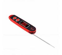 Cocoarm Termómetro Digital de Carne, Termómetro de Alimentos LED en Tiempo Real con Sonda Plegable y Resolución de 0.1℃ para Cocinar, Asar, Hornear, Freír, BBQ (rojo)