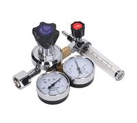 Cocoarm Válvula Reguladora de Gas Nitrógeno Medidor de Flujo de Latón Regulador de Gas Entrada de 15 MPa Medidor de Salida de 25 L por Minuto para Soldadura de Laboratorio Purga Fabricación Industrial
