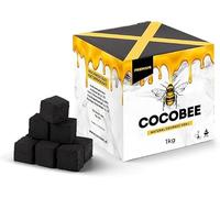 COCOBEE 1KG Carbón de Coco Natural para Shisha y Barbacoa 26mm Alta Combustión Encendido Rápido con Calor Uniforme Baja Ceniza para Cachimba Hookah BBQ Premium DISPAU
