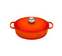 Cocotte Oval Baja Evolution de Le Creuset - Cazuela de Hierro Fundido Esmaltado para Horno, Fogones e Inducción, 3.4 L, Diseño Mejorado con Asas Grandes y Tapadera que Retiene Humedad