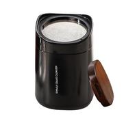 Coctelera de azúcar en polvo, tamiz magnético de bicarbonato de sodio y | Plumero de café en polvo desmontable y lavable con tapa de madera para bebidas, postres, pan, pasteles, pasteles, cocina