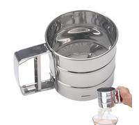 Coctelera de harina - Tamiz de harina | Tamiz de harina | Plumero de harina | Tamiz de azúcar glas | Tamices de polvo portátiles | Tamiz Matcha de malla fina | Taza tamiz de pastelería de acero inoxid