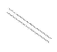 CoCud Barrenas Helicoidales de Acero de Alta Velocidad Extra Largas, Diámetro de 5 mm y Longitud de 250 mm, Barrena Helicoidal Recta, Para Metal, 2 Piezas
