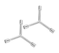 CoCud Llave de Vaso en Forma de y de 3 Vías | 8 mm 9 mm 10 mm de Longitud de 3 Pulgadas | Herramientas de Reparación de Llaves Hexagonales Tipo y de Cr-V, 2 Piezas