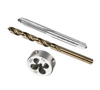 CoCud Métrico Macho y Troquel Taladros Juego, M6 x 1 Macho y Troquel Rosca 5,0mm Diámetro, Izquierda Mano Máquina Rosca Macho Herramienta Kit para Roscado Reparación