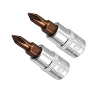 CoCud Ph1 Llave de Vaso de Impacto Phillips 1/4" Drive Acero S2 Cr-V Llave de Vaso para Destornillador - (Aplicaciones: para Fijar Tornillos de Maquinaria de Automóviles), 2 Piezas